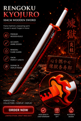 Rengoku Kyojuro 104cm length wooden sword