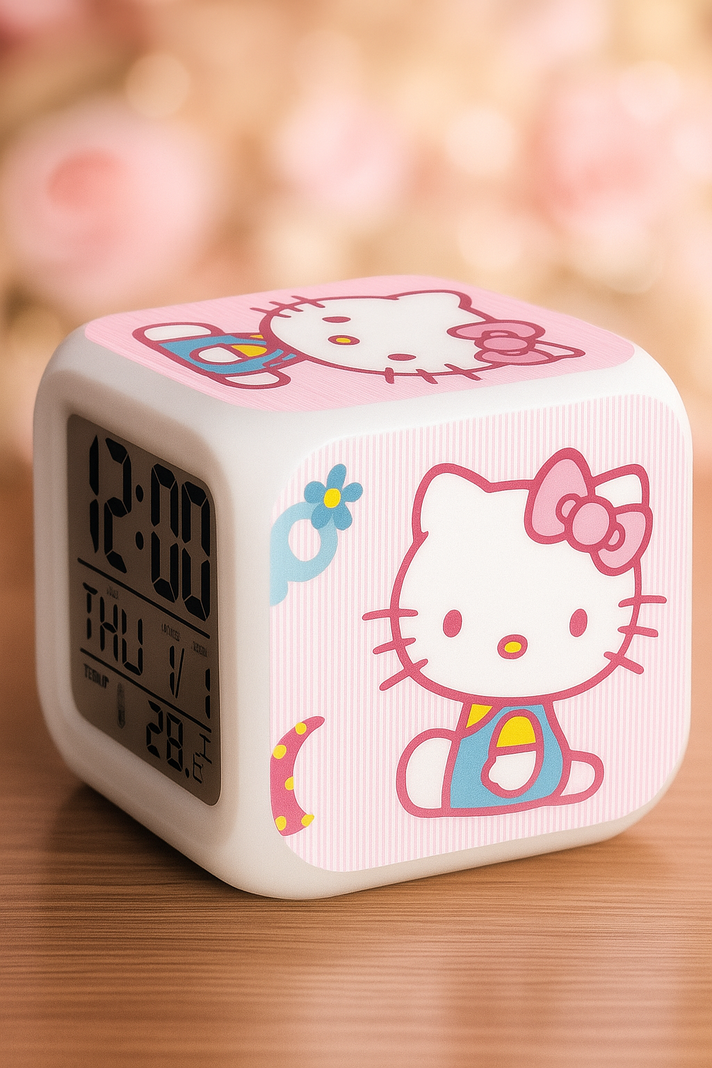Hello Kitty Light-Changing Clock