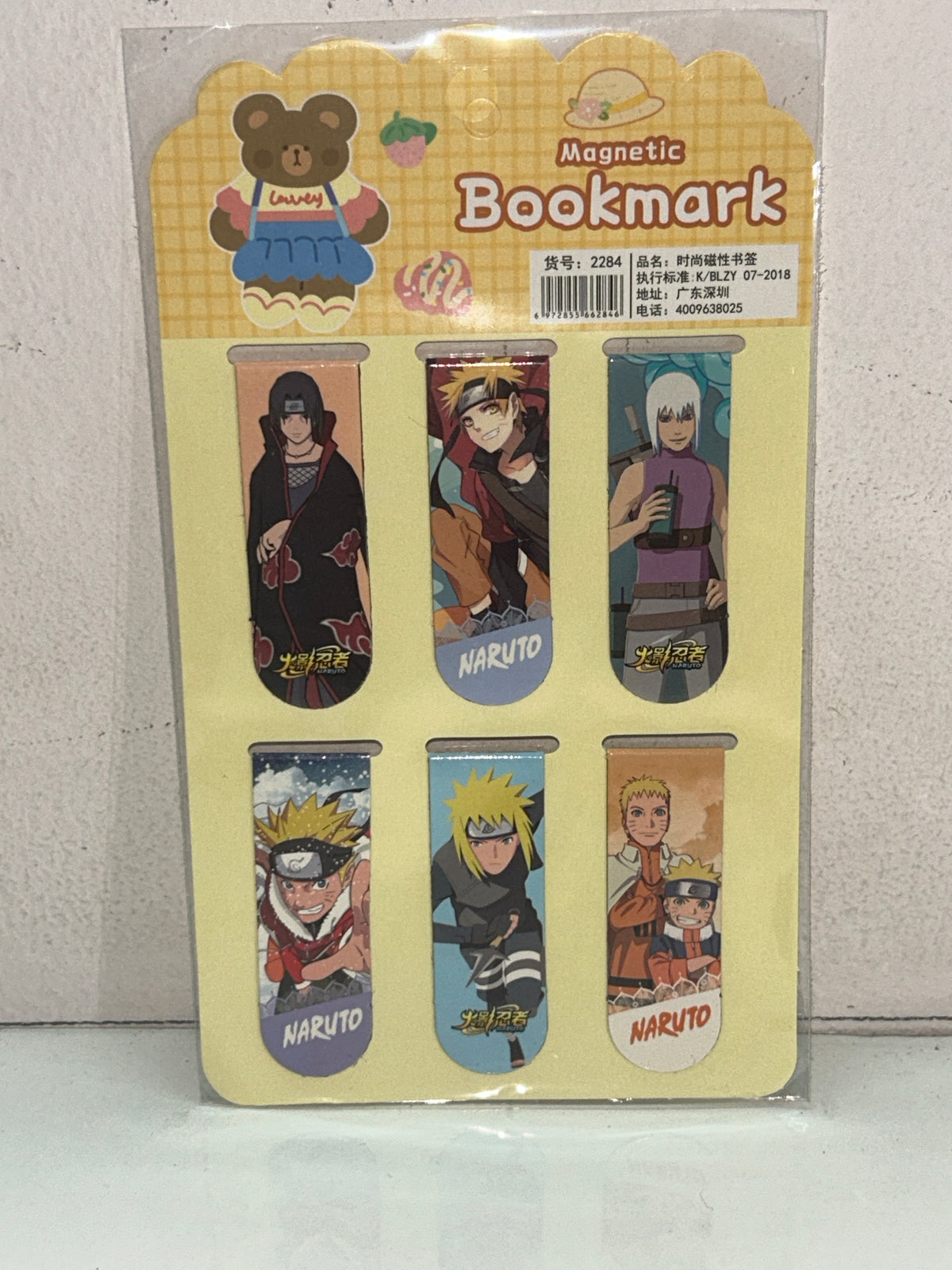 6pcs Naruto Magnetic Bookmarks